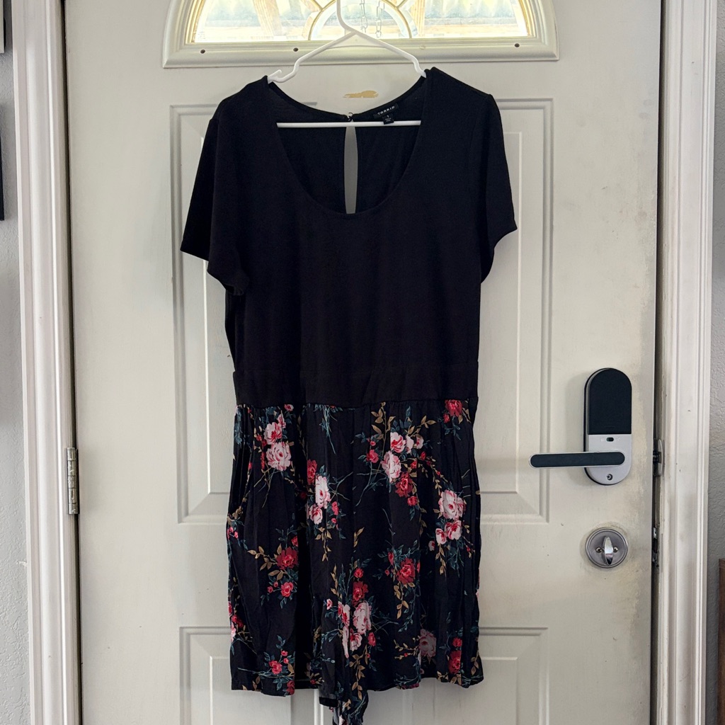 Elegant Black Floral Jumpsuit
